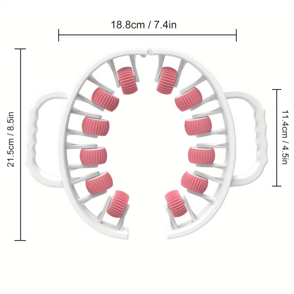 Rolo Muscular 360°, Massageador de Pernas, Braços, Plástico branco