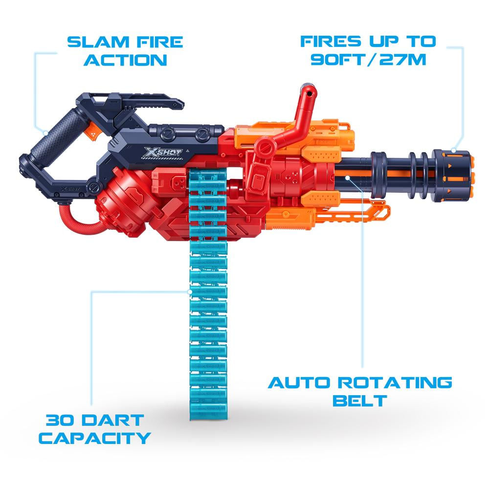 Lancador X-Shot Red - Crusher - 48 dardos