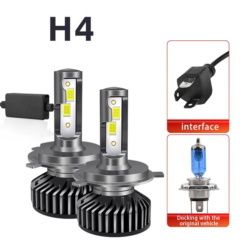 2 Peças Super Brilhante Mini Lâmpadas LED H4 H7 para Faróis de Carro H4 / branco frio