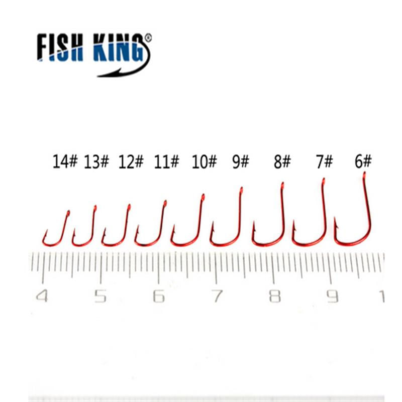 FISH KING 50/100pcs Anzóis de Pesca GAC de Aço Carbono 7