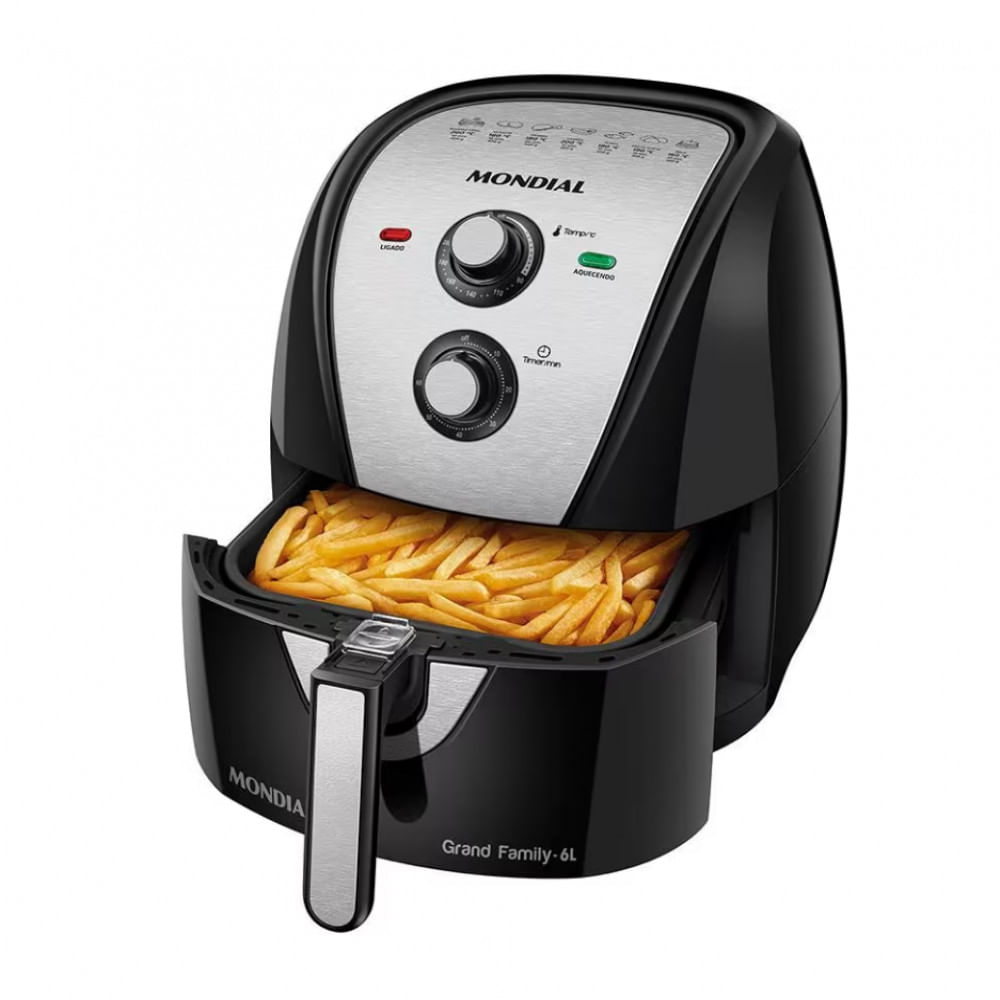 Fritadeira Elétrica Sem Óleo Air Fryer Mondial AFN-60 6L