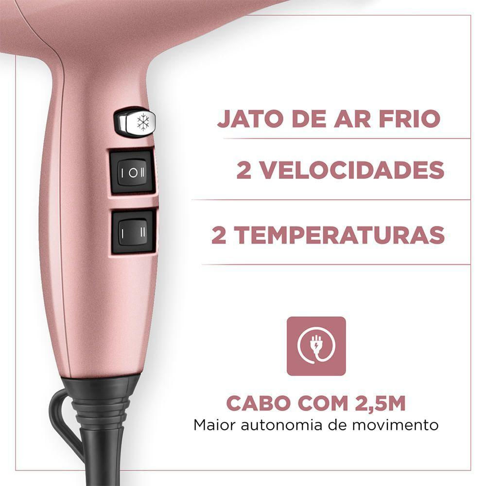 Secador De Cabelo By Juliette Mondial Golden Rose 220V 220V