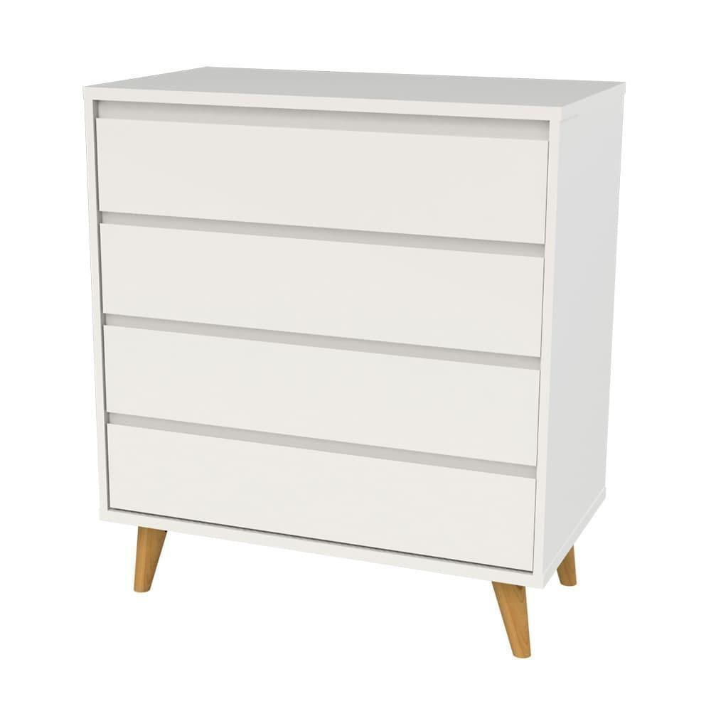 Quarto De Bebê Roupeiro 3 Porta Com Gavetas Cômoda Branco
