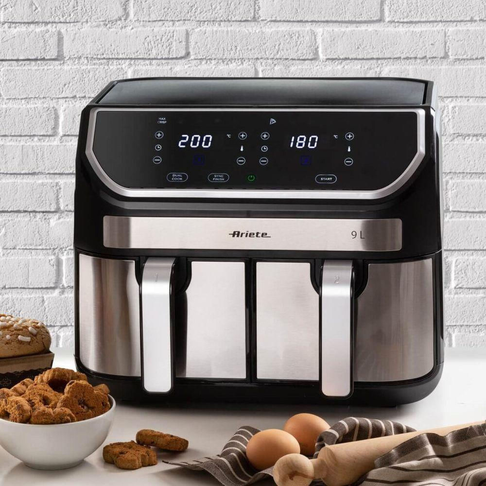 Fritadeira Air Fryer Dupla 9 Litros 1700w 127v Ariete Preta