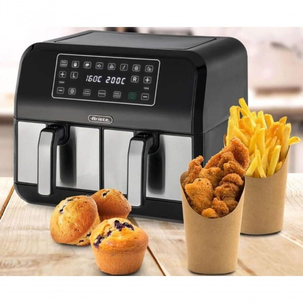 Fritadeira Air Fryer Dupla 9 Litros 1700w 127v Ariete Preta