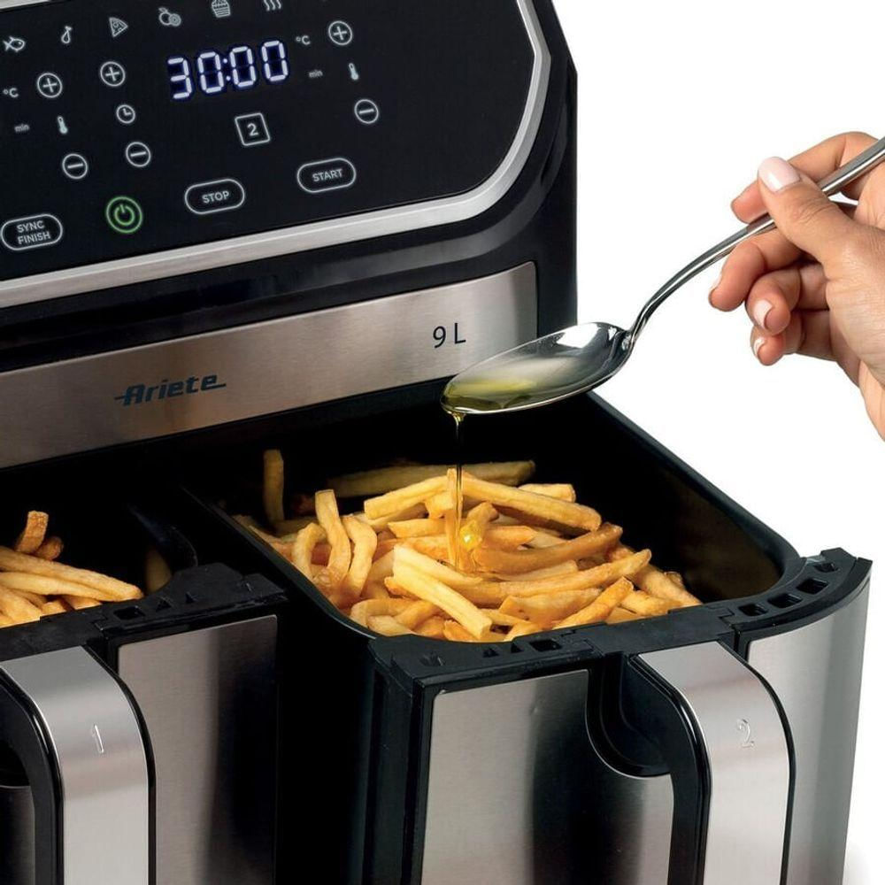 Fritadeira Air Fryer Dupla 9 Litros 1700w 127v Ariete Preta