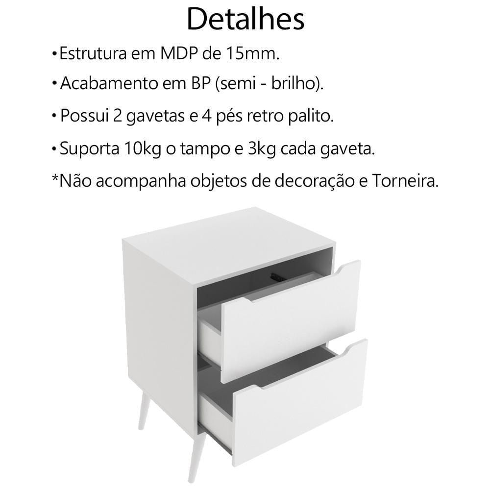 Conjunto Para Banheiro Bn3600x39x40 Branco Metalizado Tecno Mobili Branco Metalizado