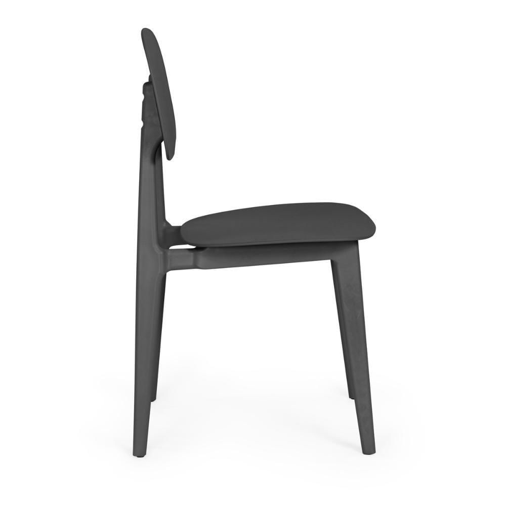 Conjunto Mesa De Jantar Redonda Eiffel Branca 120cm Com 4 Cadeiras Itália - Preto