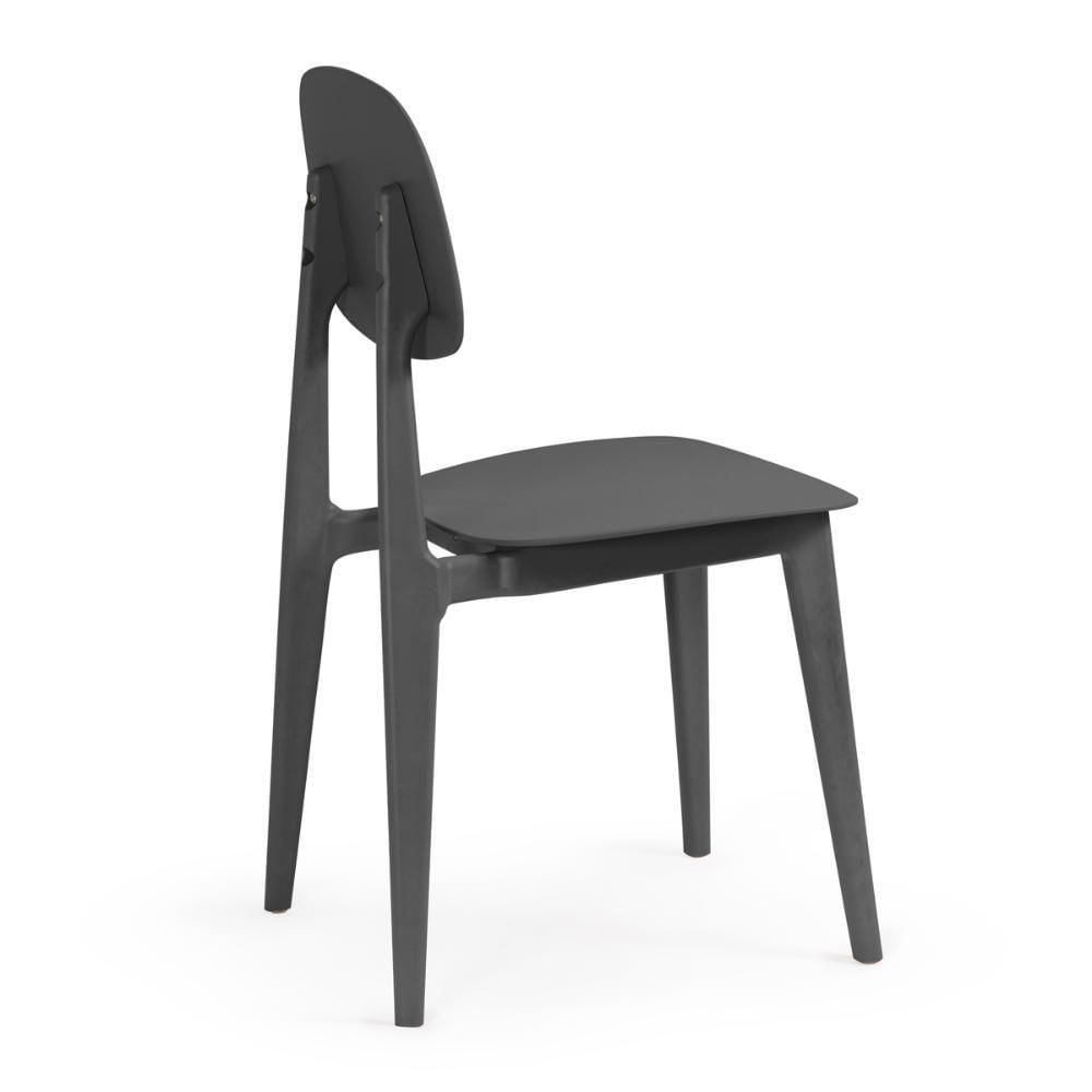 Conjunto Mesa De Jantar Redonda Eiffel Branca 120cm Com 4 Cadeiras Itália - Preto