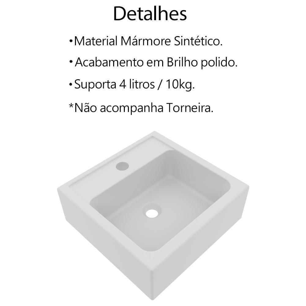 Conjunto 3 Peças Para Banheiro Bn3630x46x48 Branco Tecno Mobili Branco