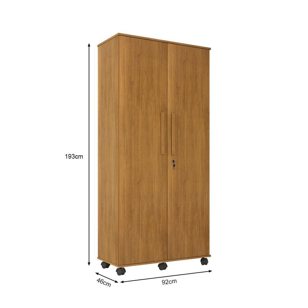 Guarda Roupa Solteiro Com 2 Portas Gold Nature - Cor: Marrom