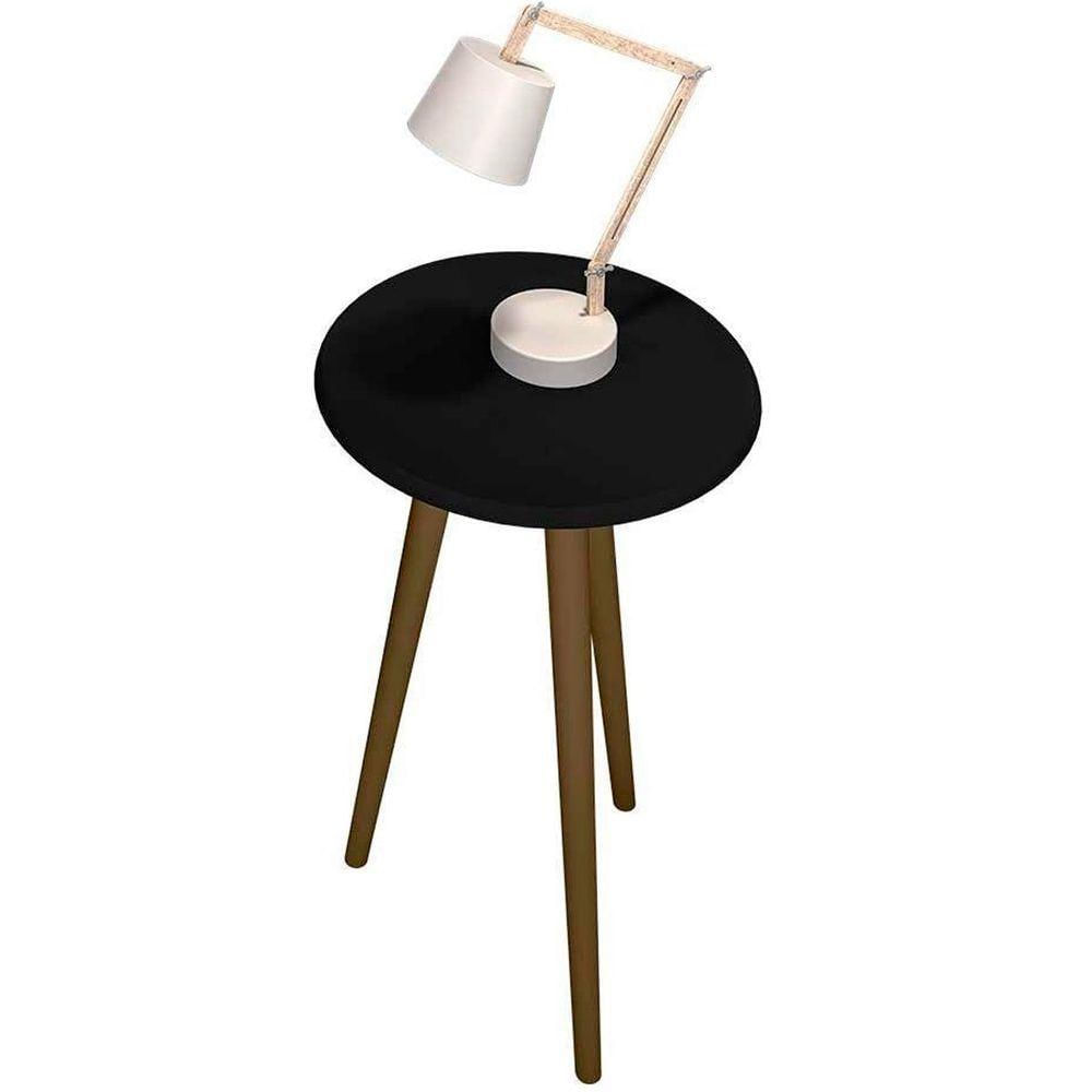 Mesa De Apoio Brilhante Preto