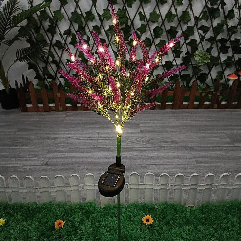 Luzes de Jardim Solar de Flores Falsas para Decoração de Natal e Casamentos amarelo