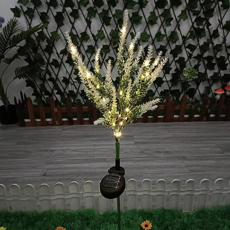 Luzes de Jardim Solar de Flores Falsas para Decoração de Natal e Casamentos amarelo