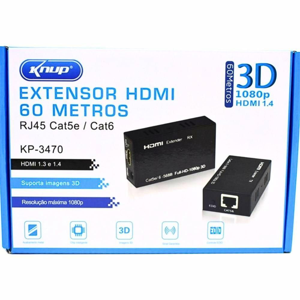 Adaptador Extensor Hdmi 60 Metros Kp-3470