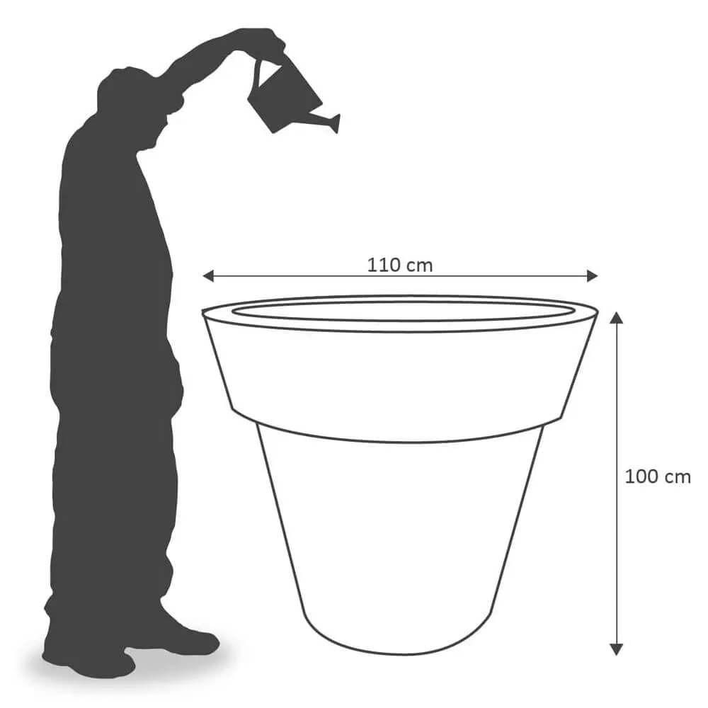 Vaso Ibiza 110 X 100 Cm Cor 17 - Antique Branco