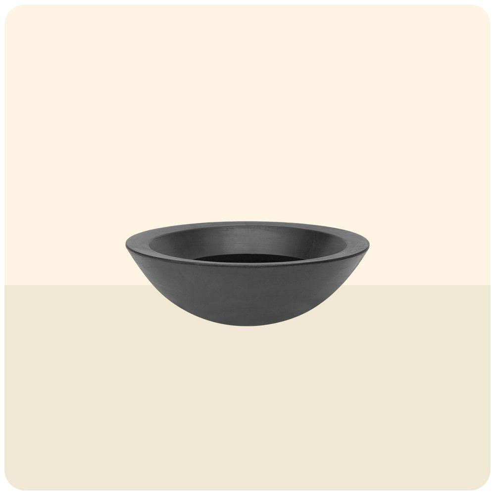 Vaso Malta Bowl 54 X 17 Cm Cor 07 - Preto Sólido