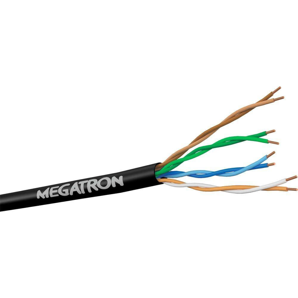 Cabo Ultra Cftv 4px24 Awg Preto Megatron - Cx - 300