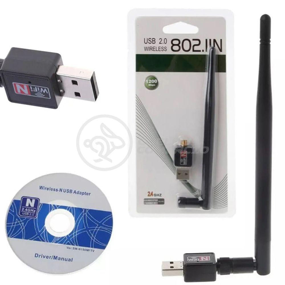 Antena Usb 2.0 Receptor De Wifi Wireless Internet Sem Fio 1200Mbps 802.Inn Pc Notebook 13
