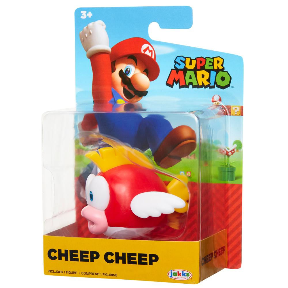 Super Mario - Boneco 2.5 Polegadas Colecionável (Cheep Cheep)