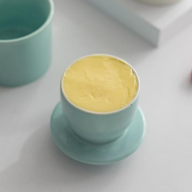 Pote de Manteiga Cerâmico com Tampa Selada Design Colorido