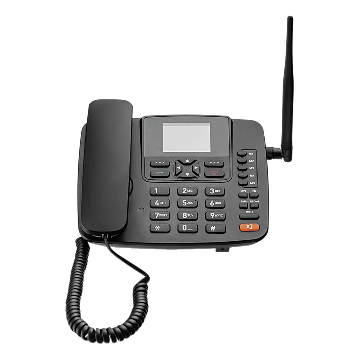 Telefone Celular de Mesa 4G Multilaser RE505 ID Viva Voz Preto