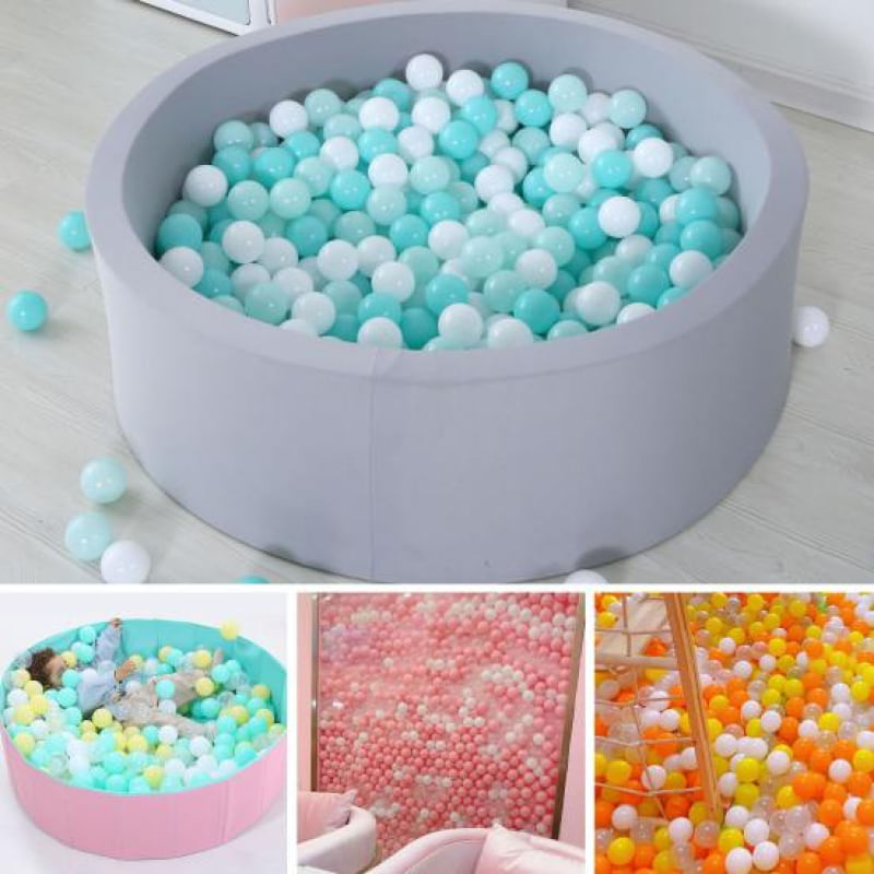 100 Bolas de Plástico para Piscina Coloridas e Reutilizáveis
