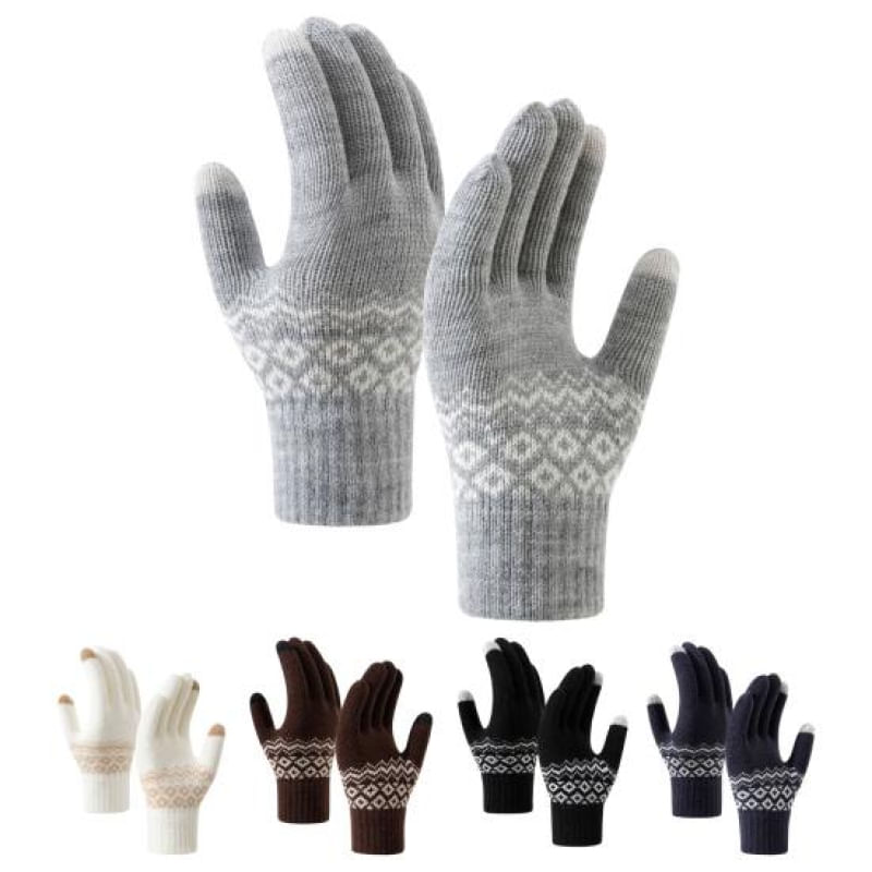 Par de Luvas de Inverno Térmicas para Toque de Tela