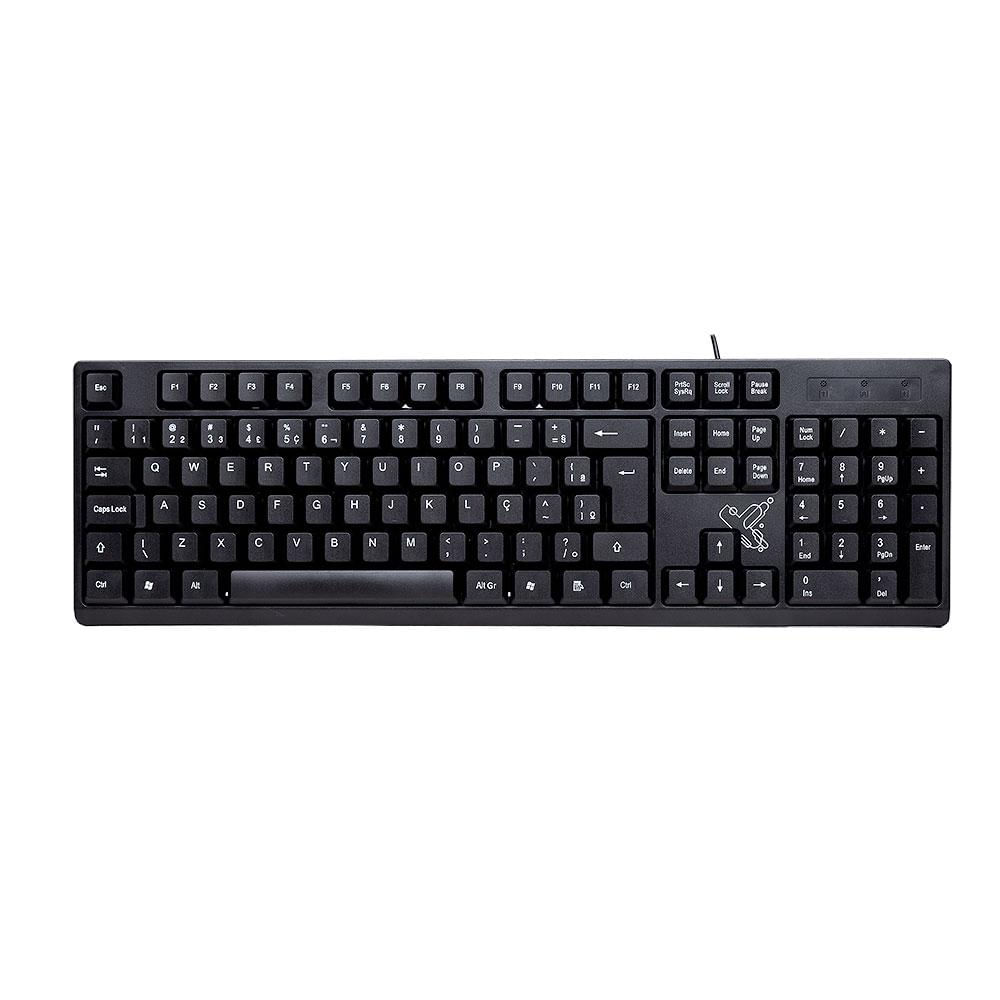 Teclado Universitário USB Maxprint Preto Preto