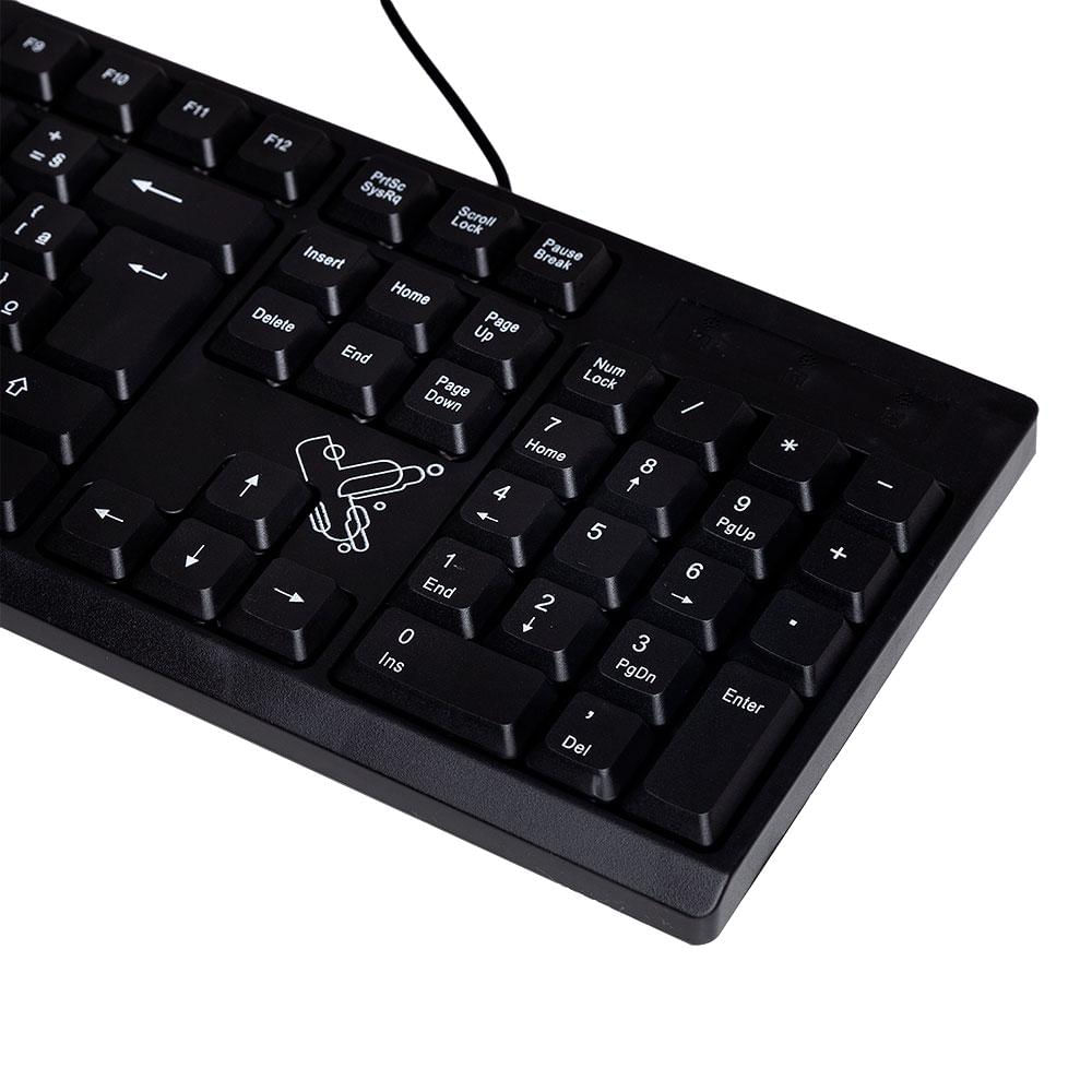 Teclado Universitário USB Maxprint Preto Preto