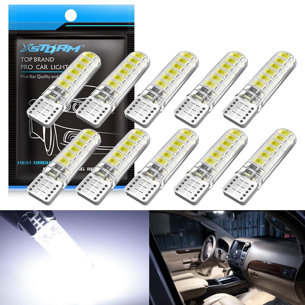 2 peças de Lâmpadas LED T10 W5W Canbus 6000K para Carro
