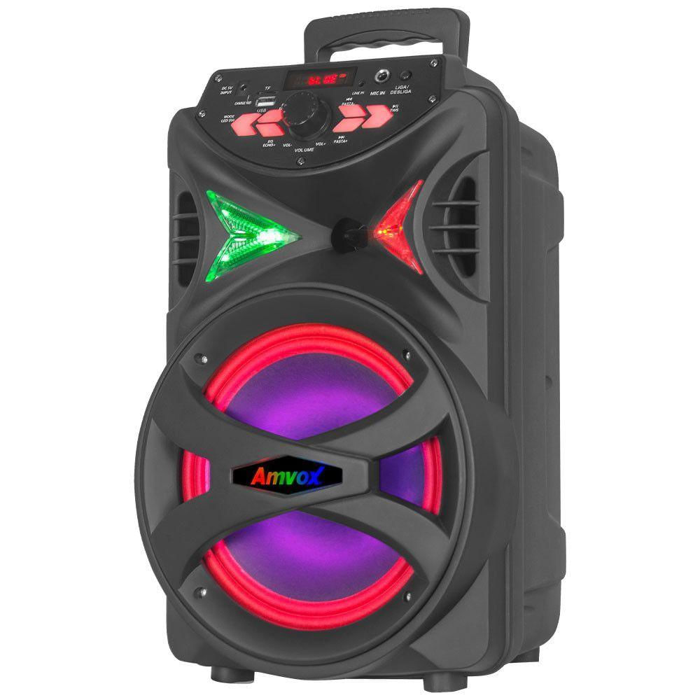 Caixa De Som Amplificada 255 Hit Bluetooth 250w Rms Amvox Preto Bivolt