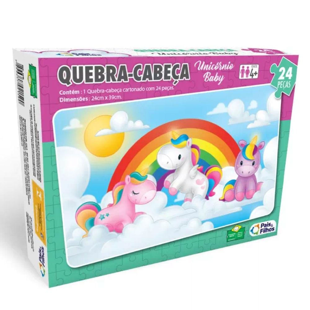 Quebra-Cabeça Unicórnio Baby 24 Peças - Pais e Filhos