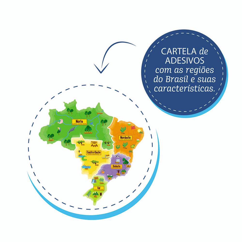 Quebra-Cabeça Mapa do Brasil 3D Plástico - Elka