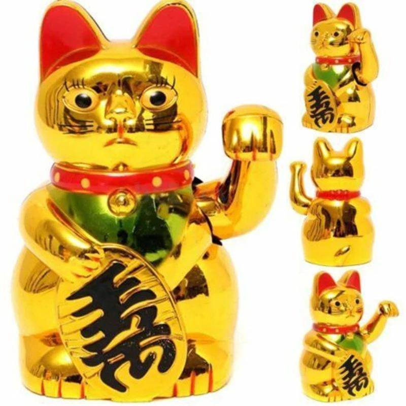 Gato da Sorte Chinês Acenando para Decoração de Casa