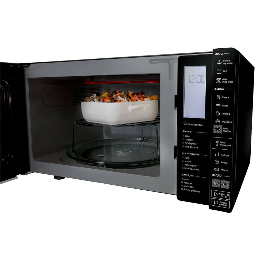 Micro-ondas Brastemp 32 Litros com Grill e Painel Integrado Preto BMG45AE – 127 Volts 127 Volts