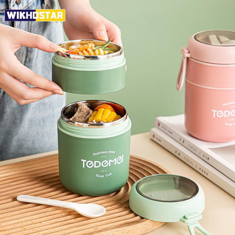 Jar térmico de 530ml para sopa e lanche em aço inox