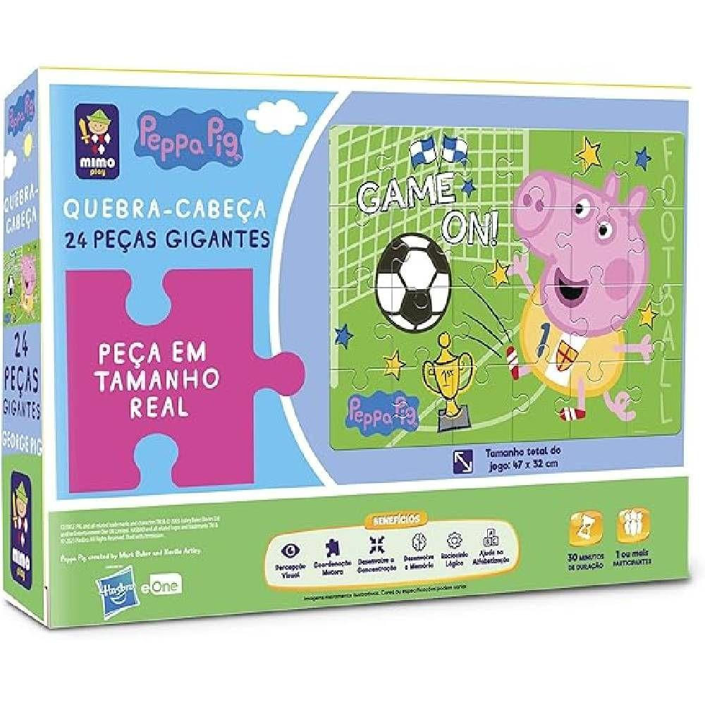 Quebra-Cabeça George Pig Futebol 24 Peças - Mimo