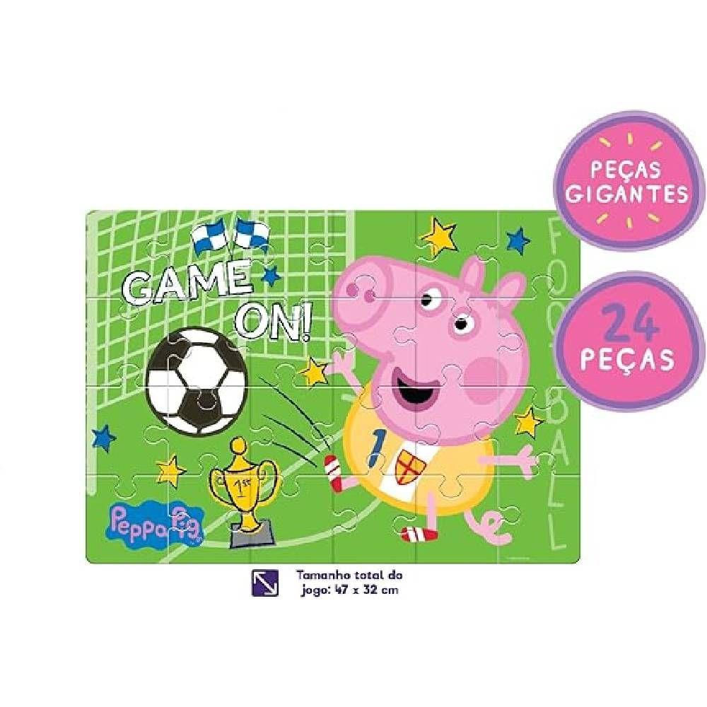 Quebra-Cabeça George Pig Futebol 24 Peças - Mimo