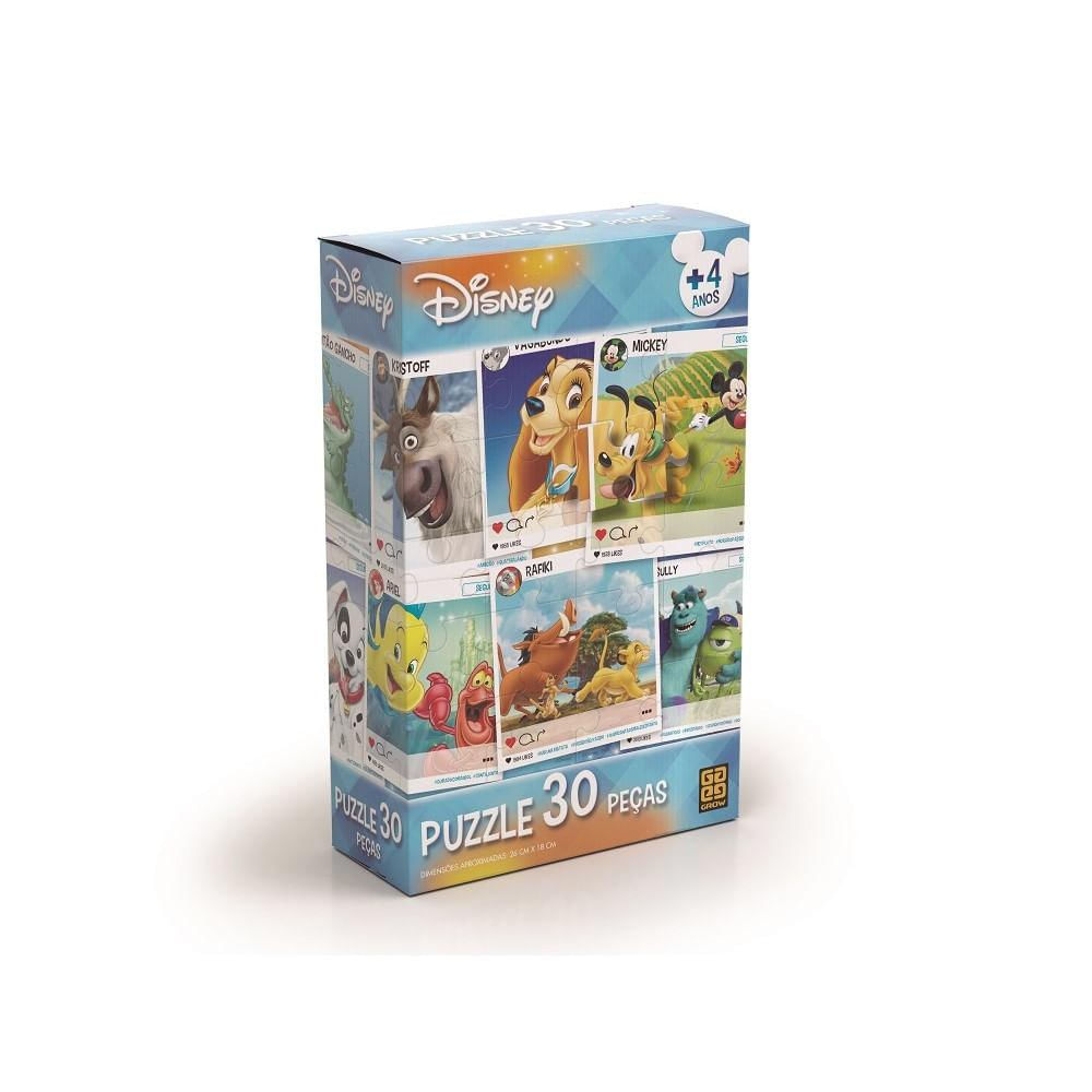 Quebra Cabeça Puzzle Disney  30 Peças - Grow