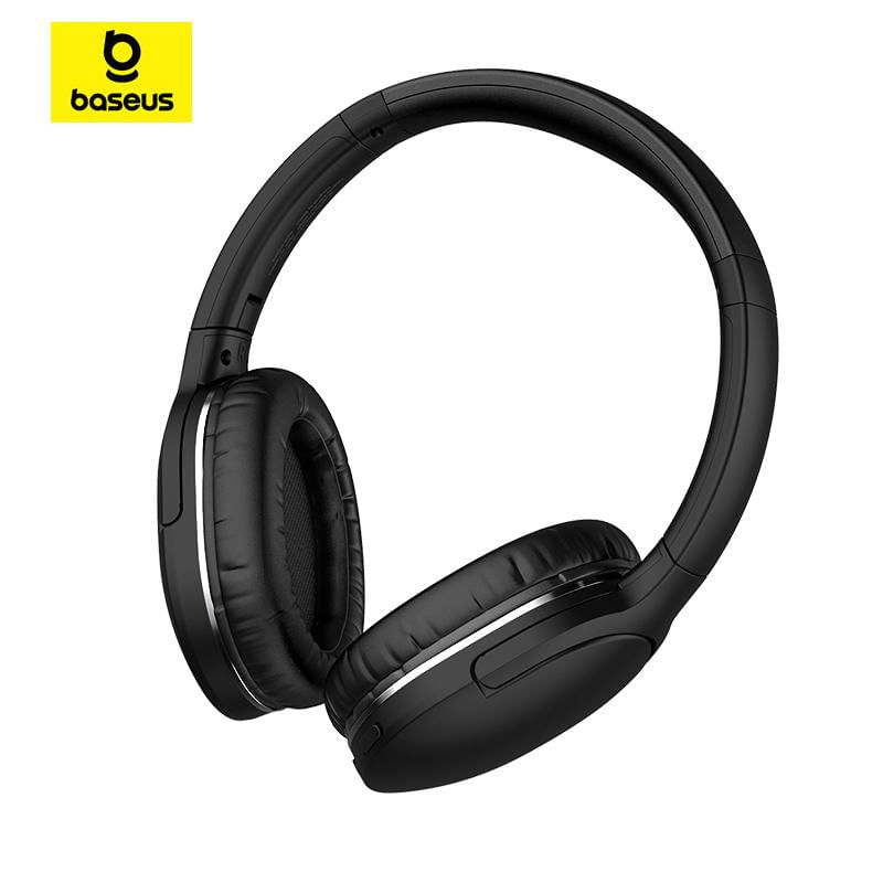 Fones de Ouvido Bluetooth Baseus D02 Pro Sem Fio Dobrável preto