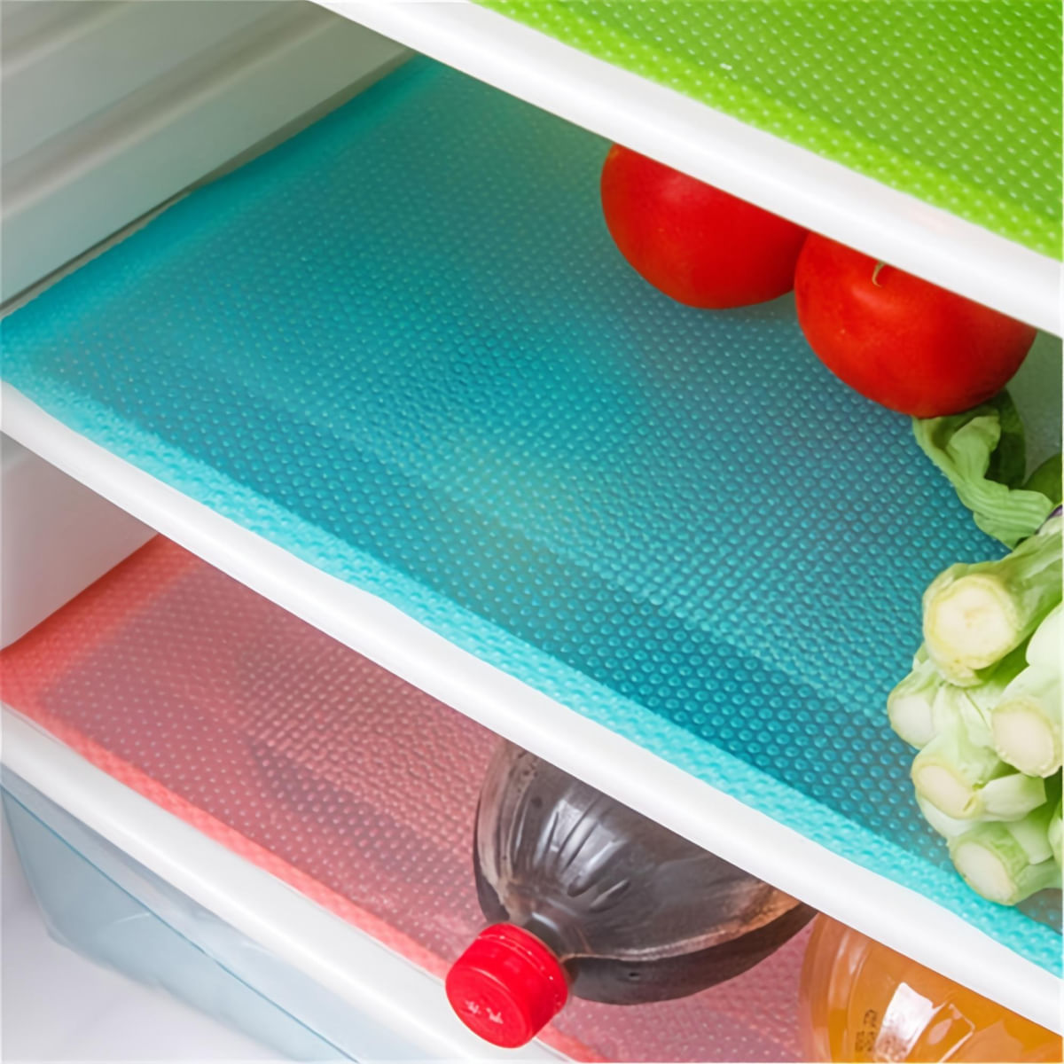 Conjunto de 4 Forros para Geladeira Laváveis, Protetores para Prateleiras