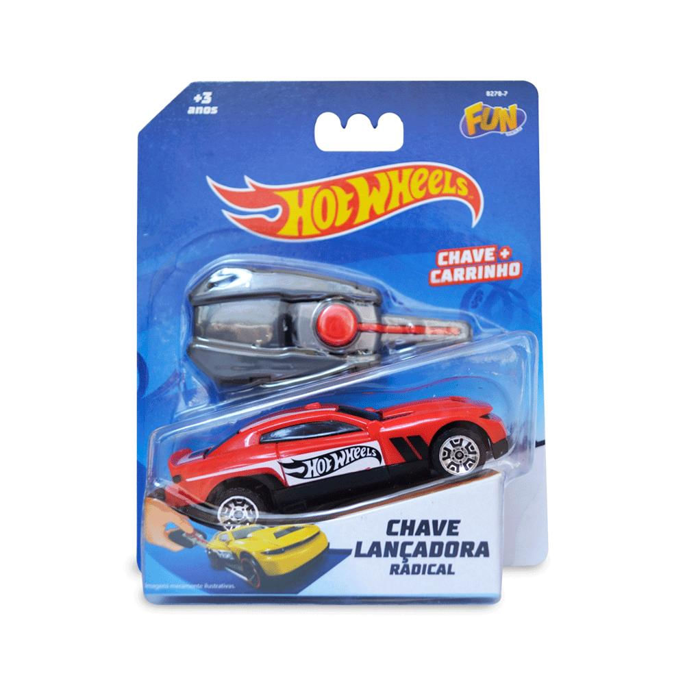 Carro Hot Wheels Chave Lançador Vermelho - Fun Divirta-se