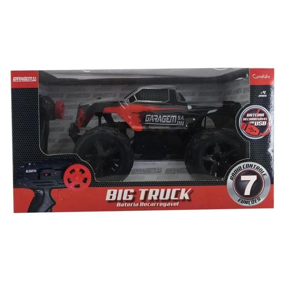 Veículo Big Truck Bat Rec 7 Funções Vermelho - Candide