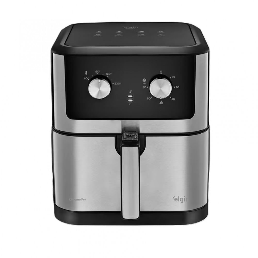 Fritadeira Elétrica Sem Óleo Air Fryer Elgin Chrome Fry 8 litros
