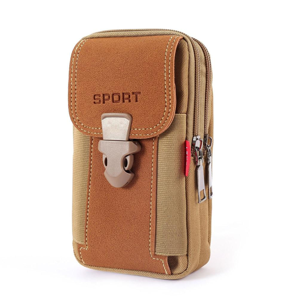 Bolsa de Cintura Multifuncional Masculina para Celular e Carteira