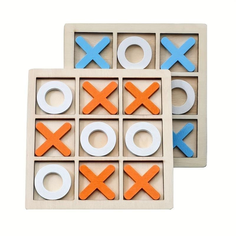 Peças de Xadrez em Forma de X - Brinquedos Educativos de Madeira