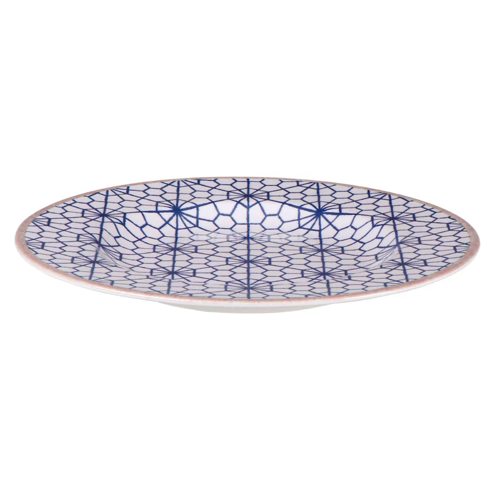 Prato de Sobremesa Tramontina Abstratta em Porcelana Decorado 21cm