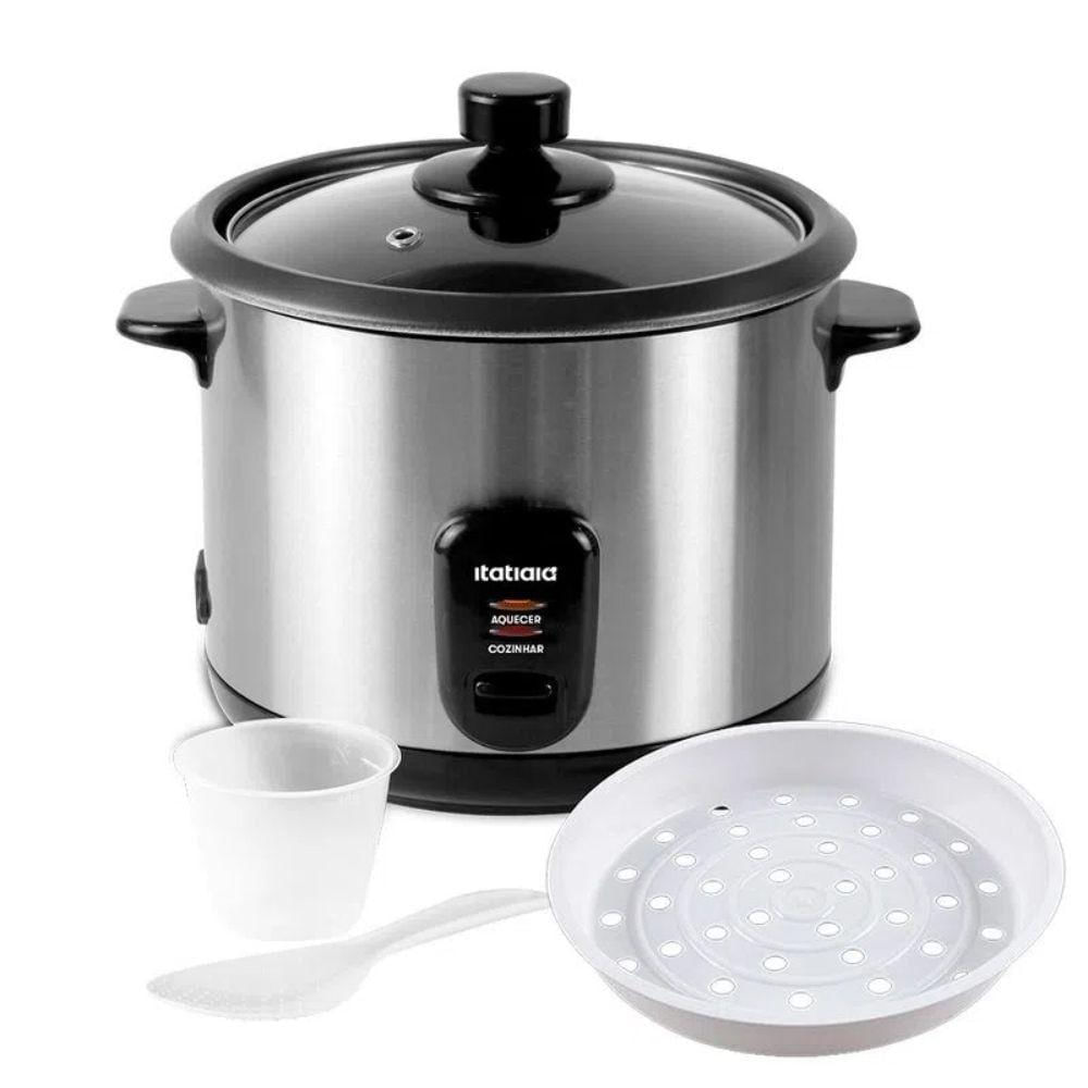 Panela Eletrica De Arroz Midi 8 Xicaras 1,5l Preto-inox 127v