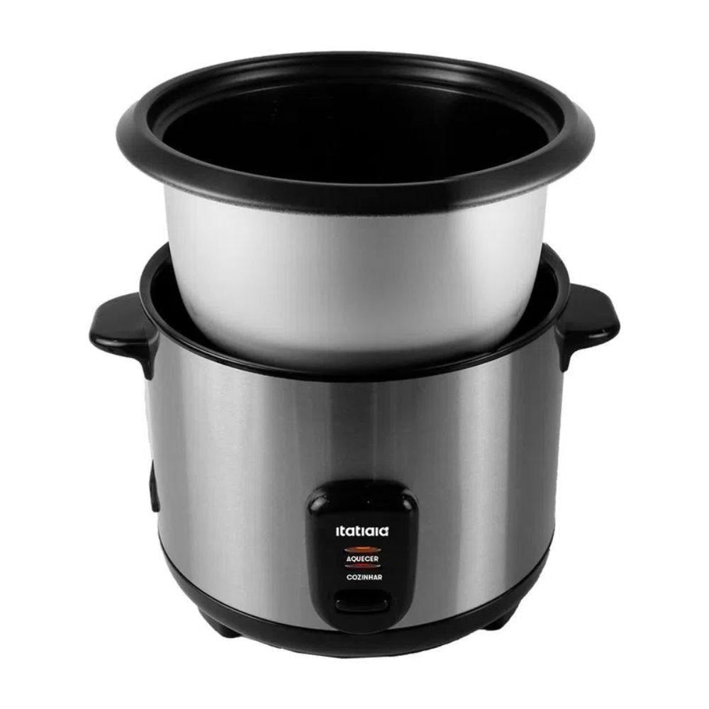 Panela Eletrica De Arroz Midi 8 Xicaras 1,5l Preto-inox 127v